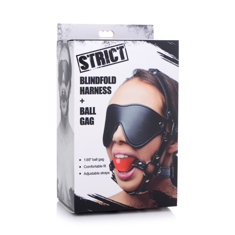 Strict Blindfold Harness W Ball Gag V1055-7FU45822100026