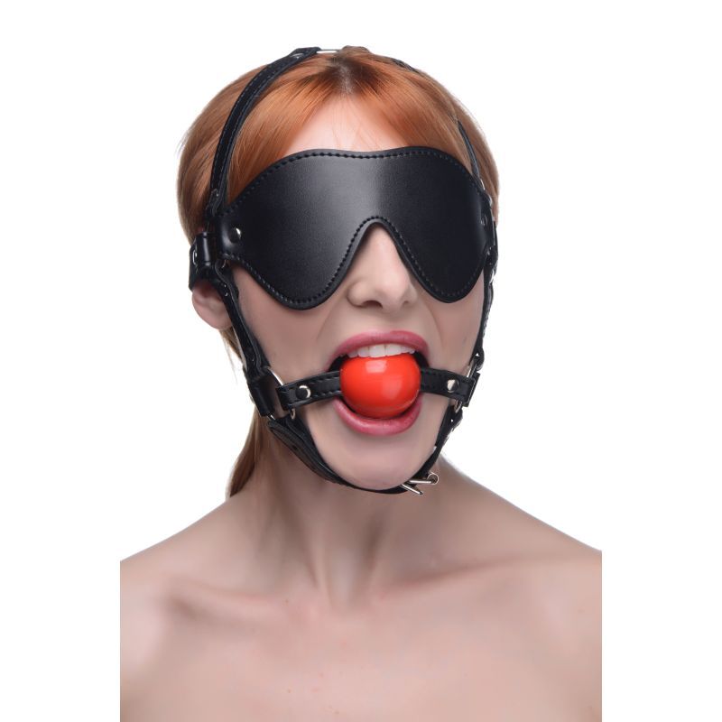 Strict Blindfold Harness W Ball Gag V1055-7FU45822100026