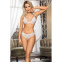 Showtime Chantelle 2 Pc Lace Bra & Strap Panty White - White - Small/Medium V1055-7FU45822100038