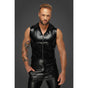 Noir Snake Wetlook Sleeveless Zip Up Top With Sheer Hood - Black - Small V1055-7HG45829100050