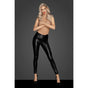 Noir Snake Wetlook Leggings With Zipper - Black - Small V1055-7HG45829100058