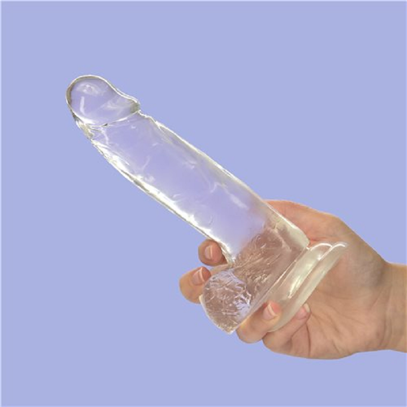 Addiction Crystal Dildo W Balls 8In Clear V1055-7I44990100073