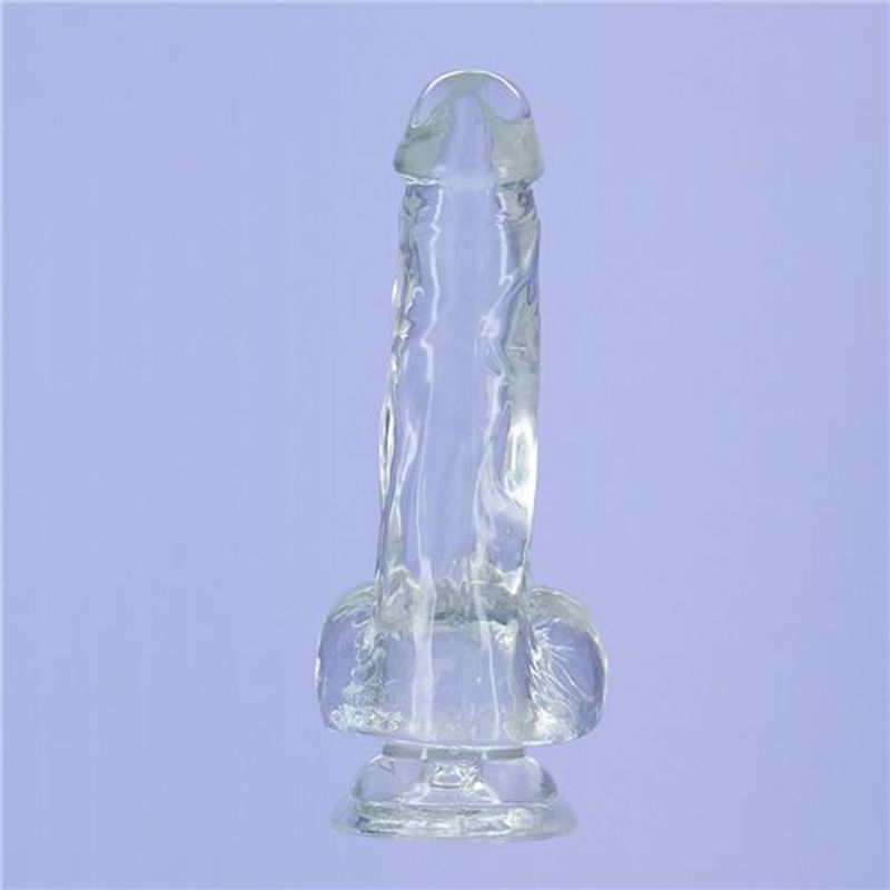 Addiction Crystal Dildo W Balls 8In Clear V1055-7I44990100073