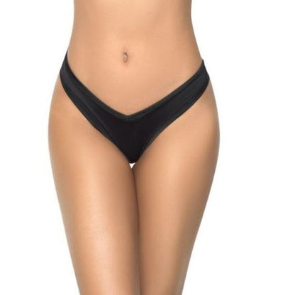 Mapale High Leg Thong Black - Black - Medium/Large V1055-7ID45884100018