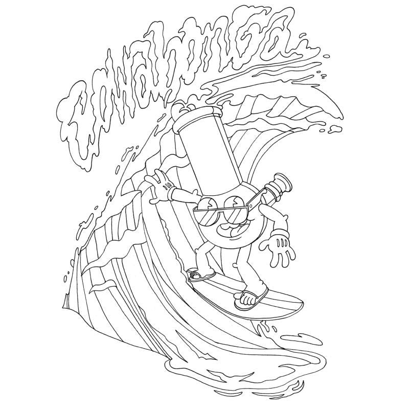 Wood Rocket High Af Colouring Book V1055-7ID45884100080