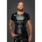 Noir Wetlook T Shirt With Snake Sleeves Black - Black - Small V1055-7ID45884100092