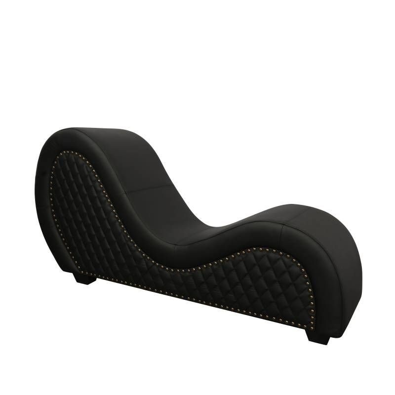 Daytona Kama Sutra Mebon Chaise Love Lounge Studded And Quilted Black V1055-7ID45884100112