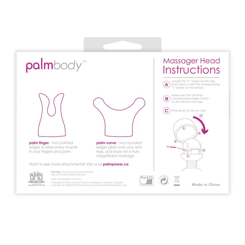 Palmpower Palmbody Massager Heads For Use With Pink V1055-7IR45903100003