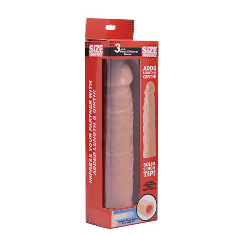 Size Matters 3In Flesh Penis Enhancer Sleeve V1055-7IR45903100008