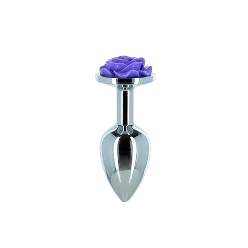 Lux Active Purple Rose 3In Metal Butt Plug V1055-7IR45903100015