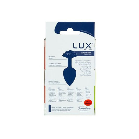 Lux Active Purple Rose 3In Metal Butt Plug V1055-7IR45903100015