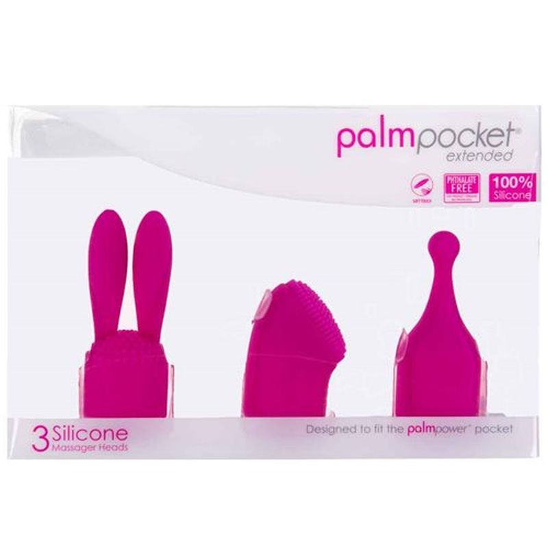 Palmpower Pocket Extended Silicone Massage Heads 3 Pc Set V1055-7IR45903100023