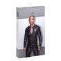 Noir Power Wetlook Mens Jacket Pleated Pvc Epaulets Black V1055-7IR45903100048