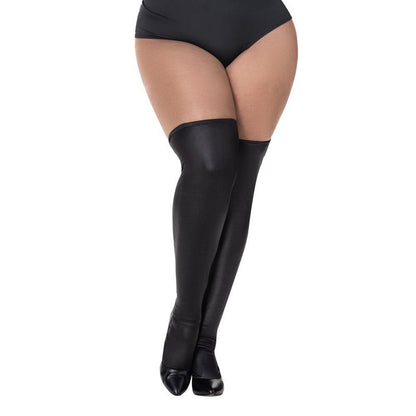 Mapale Thigh Highs Vinyl Gloss Black - Black - Large/Extra Large V1055-7IR45903100096