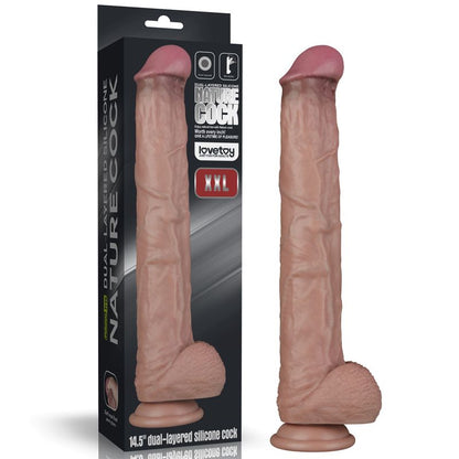Lovetoy 14.5In Dual Layered Bendable Silicone Cock Xxl V1055-7IV45818100003