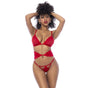 Red 3 Pc Set w/ Bra Panties and Flexible Corset V1055-7JB45905100047