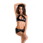 Glossy Wetlook Set Brianna - Black - Large V1055-7KI45898100049