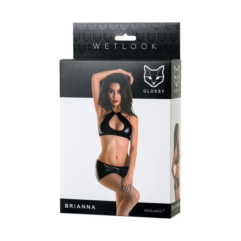 Glossy Wetlook Set Brianna - Black - Large V1055-7KI45898100049