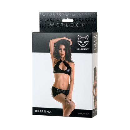 Glossy Wetlook Set Brianna - Black - Large V1055-7KI45898100049