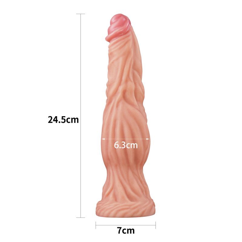 Lovetoy Nature Cock 9.5In Dual Layer Huge Alien Silicone Dildo V1055-7KI45898100053