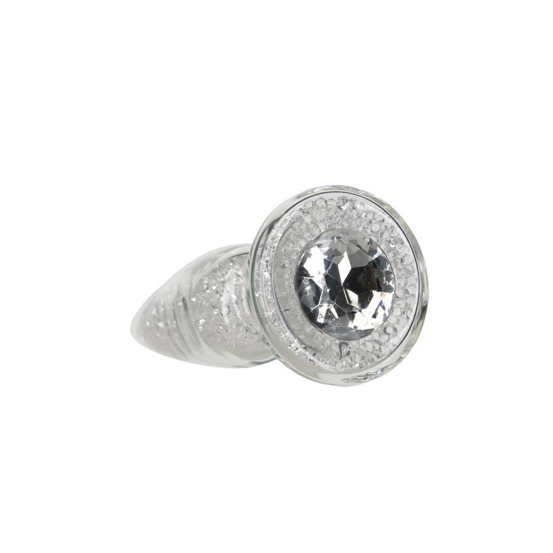 Pillow Talk Fancy Luxurious Glass Anal Plug W Clear Gem V1055-7KI45898100090