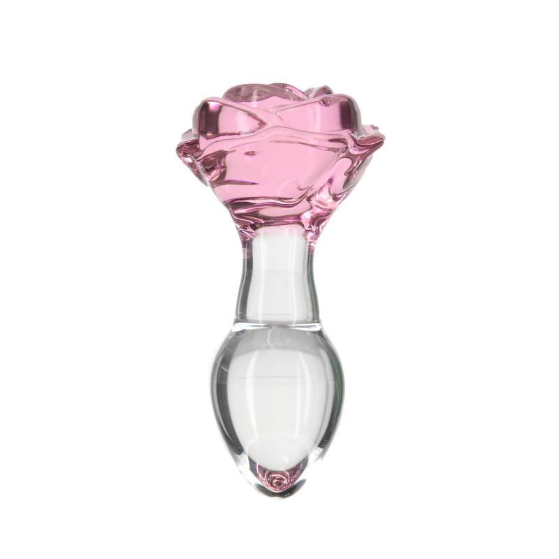 Pillow Talk Rosy Luxurious Glass Anal Plug W Clear Gem V1055-7KI45898100091