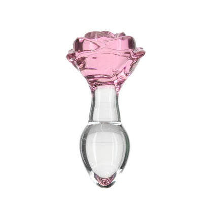 Pillow Talk Rosy Luxurious Glass Anal Plug W Clear Gem V1055-7KI45898100091