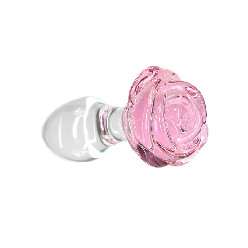 Pillow Talk Rosy Luxurious Glass Anal Plug W Clear Gem V1055-7KI45898100091