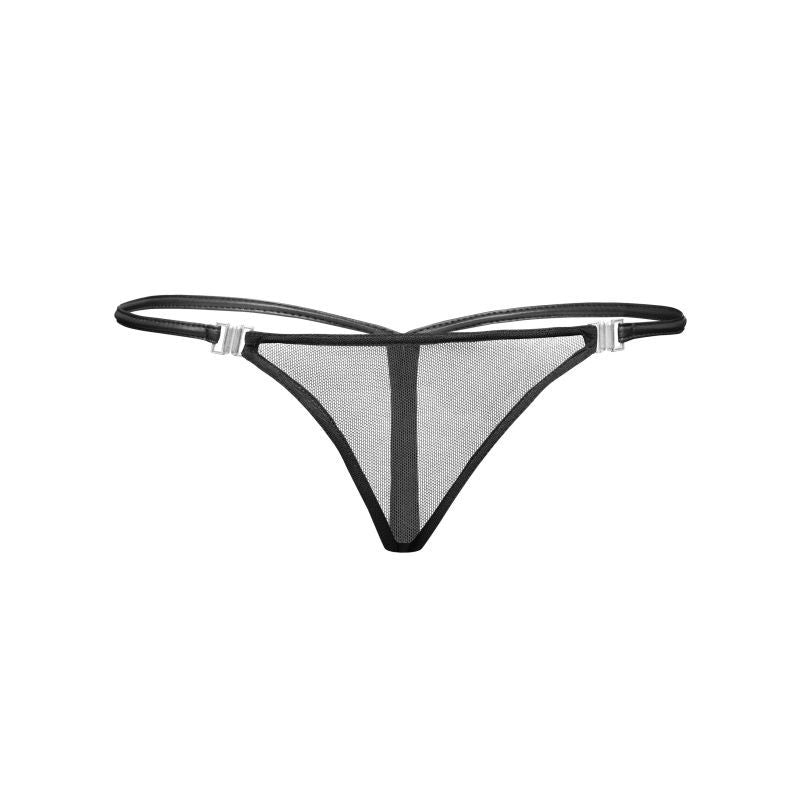 Noir Inviting Tulle G String - Black - Small V1055-7KI45898100096