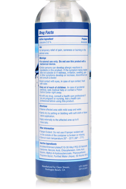 Cleanstream Relax Anal Lube 4.4Oz/130Ml Desensitizing Spray Gel V1055-7KS45783100020