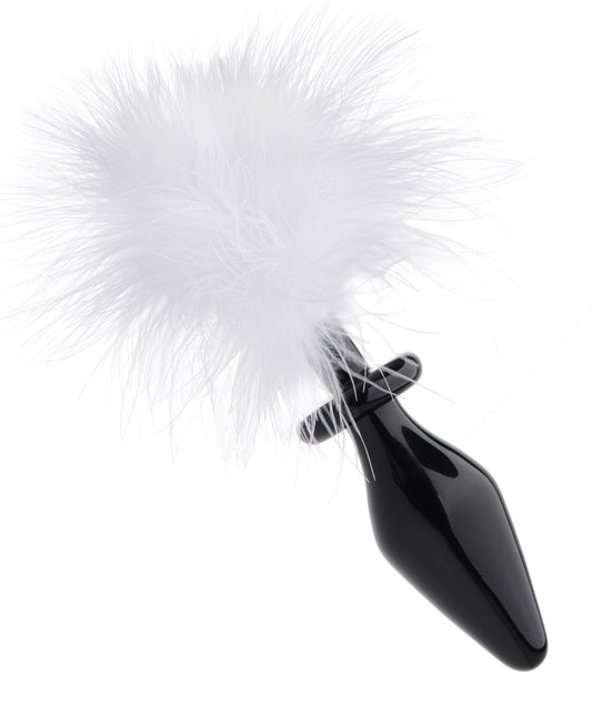 Tailz White Fluffer Bunny Glass Anal Plug V1055-7KS45783100024