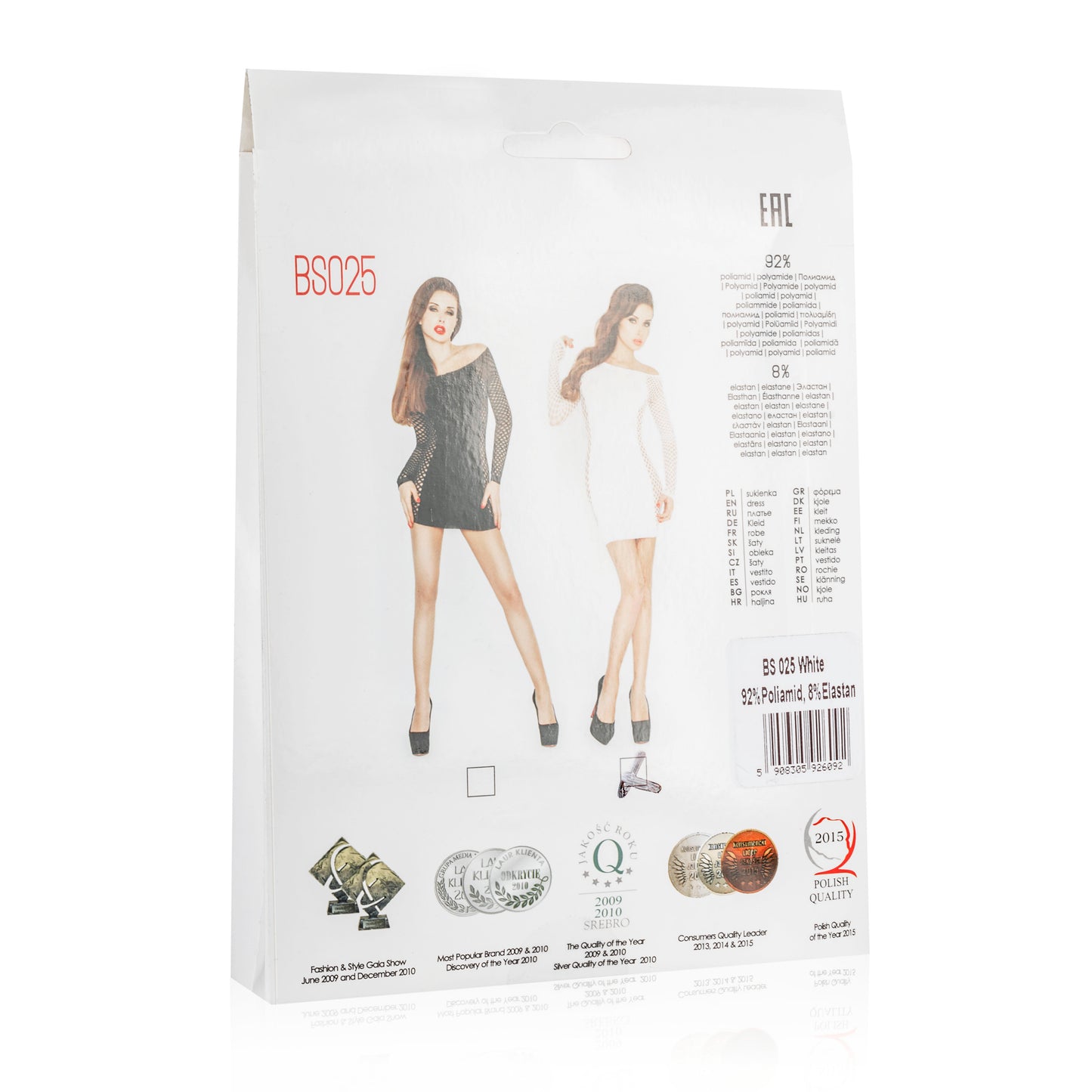 Passion Lingerie Brand Mini Dress Blk With Mesh Sleeves And Sides V1055-7KS45783100043