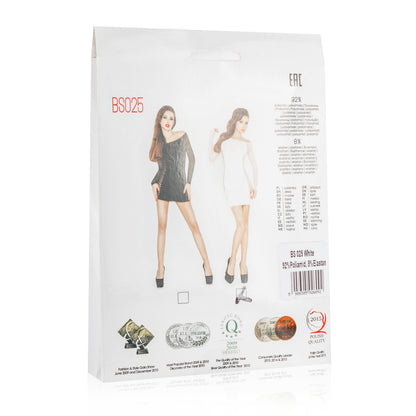 Passion Lingerie Brand Mini Dress Blk With Mesh Sleeves And Sides V1055-7KS45783100043
