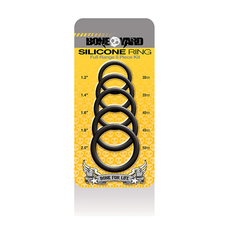 Boneyard Silicone Ring 5 Pc Kit Black V1055-7M45057100031
