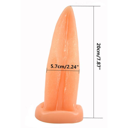 Tongue Shape Anal Plug Black - Flesh V1055-7PC45897100052