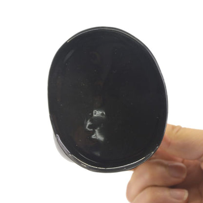 Tongue Shape Anal Plug Black - Flesh V1055-7PC45897100052