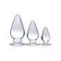 Triple Cones 3 Pc Anal Plug Set Black - Clear V1055-7PC45897100096