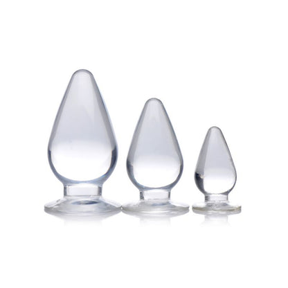 Triple Cones 3 Pc Anal Plug Set Black - Clear V1055-7PC45897100096