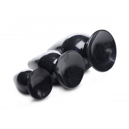 Triple Cones 3 Pc Anal Plug Set Black - Black V1055-7PC45897100117