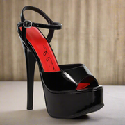 Ellie Shoes Stiletto Sandal Black 6.5In - White - 7