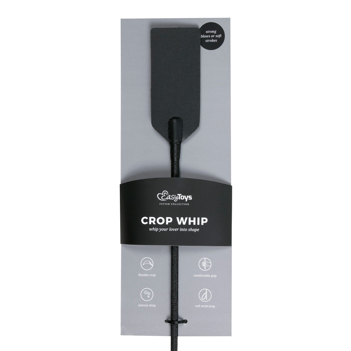Fetish Collection Rectangle Crop Whip Black V1055-7PY45784100020