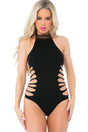 Pink Lipstick Brands Slit N Spin Bodysuit V1055-7PY45784100028