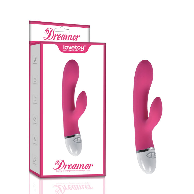 Lovetoy Dreamer 7 Mode Silicone Rechargeable Rabbit Vibrator Pink V1055-7PY45784100030