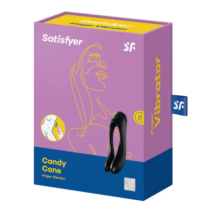 Satisfyer Candy Cane Finger Vibe Black V1055-7PY45784100125