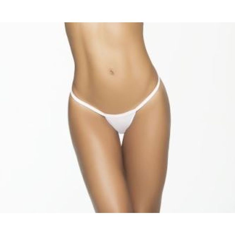 Mapale Y Back Thong Black White - White - Small/Medium V1055-7RO45849100008