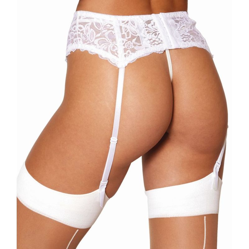 Dreamgirl Lace Garter Belt White V1055-7RO45849100040