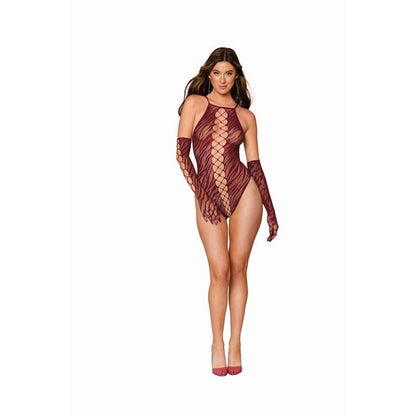 Dreamgirl Teddy W Gloves Burgundy V1055-7RO45849100044