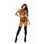 Dreamgirl Bralette Garter Belt W String Set Black V1055-7RO45849100045