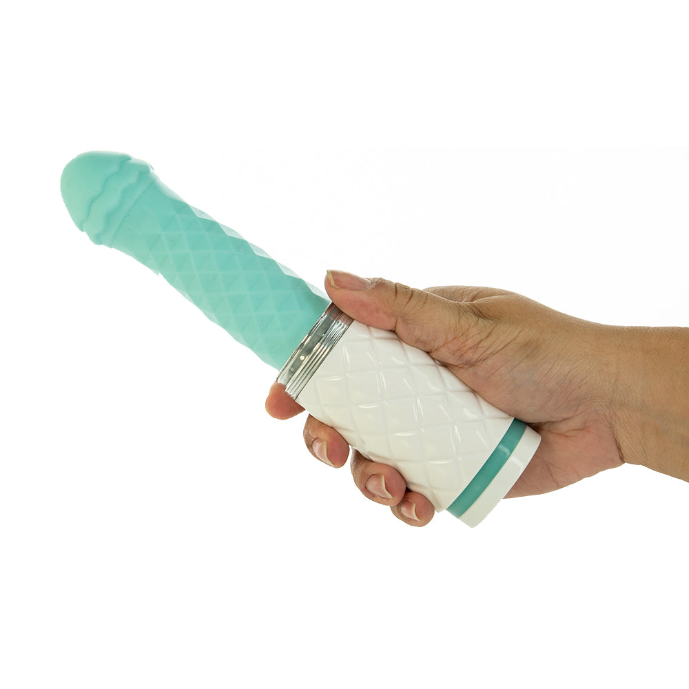 Pillow Talk Feisty Thrusting Vibrator Teal V1055-7WX45892100011