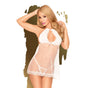 Natalies Toy Box Libido Boost Eyelash Babydoll W Thong 2 Pc White M/L V1055-7ZT45891100031